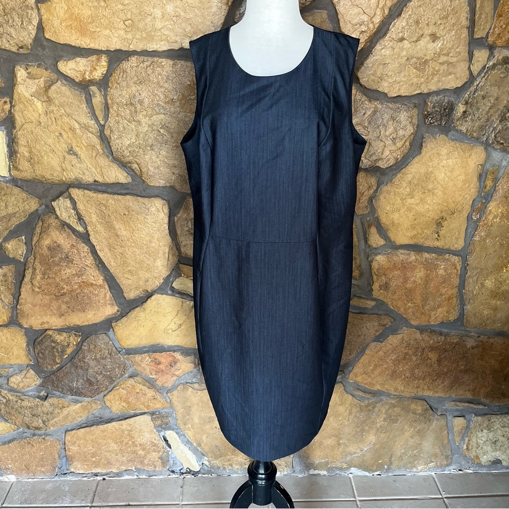 Calvin Klein Black Sleeveless Sheath Midi Dress